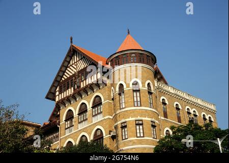 Mumbai; Maharashtra; India Asia- The Royal Bombay Yacht Club (RBYC) is one of the premier gentlemen clubs which was founded in 1846 in Colaba Stock Photo