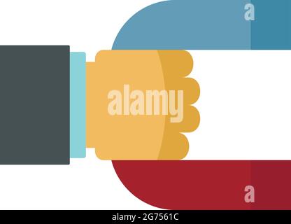 Magnet in hand icon flat isolated vector Stock Vector