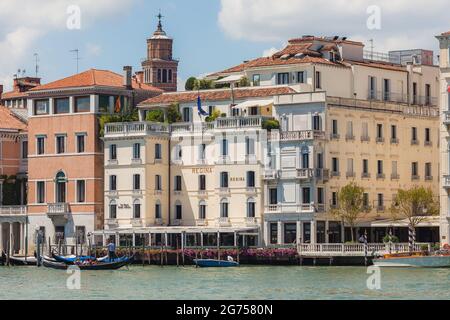 Venice, Italy - June 15, 2016 Hotel Regina on the Grand Canal, Venice, Italy Stock Photo