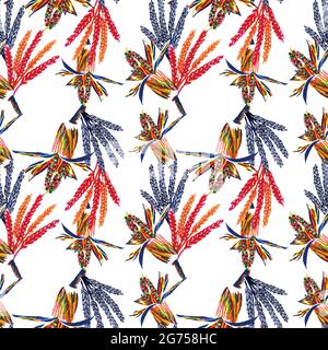 Seamless patterns with illustration of corn Stock Vector