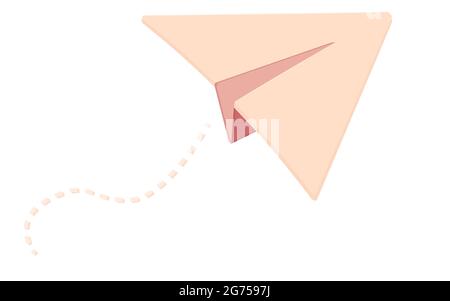 Beautiful isometric paper plane vector illustration Stock Vector