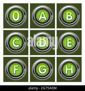 Collection of colorful letters on buttons Stock Vector Image & Art - Alamy