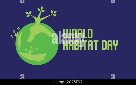 World Habitat Day vector template Stock Vector