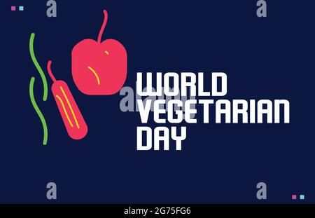 World Vegetarian Day vector template Stock Vector