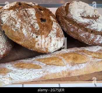 A bunch of freshly baked bread Stock Photo