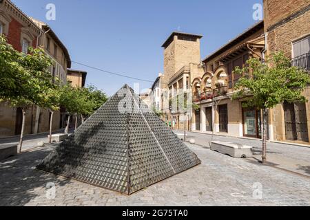 Olite is a medieval and beautiful town in Navarra province, Spain Stock Photo
