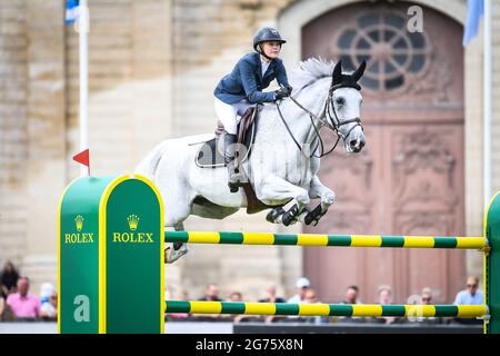 Chantilly, France, France. 11th July, 2021. Paris Sellon riding Cassandra during the Rolex Masters of Chantilly on July 11, 2021 at Chantilly, France. Credit: Matthieu Mirville/ZUMA Wire/Alamy Live News Stock Photo