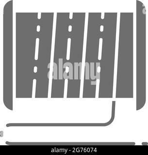 Plastic thread reel for 3d printer grey icon. Stock Vector