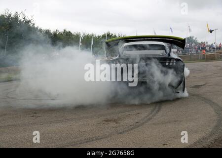 Goodwood, West Sussex, UK. 11th July 2021. Drift car at the Goodwood Festival of Speed – ‘The Maestros – Motorsports Great All-Rounders’, in Goodwood, West Sussex, UK. © Malcolm Greig/Alamy Live News Stock Photo