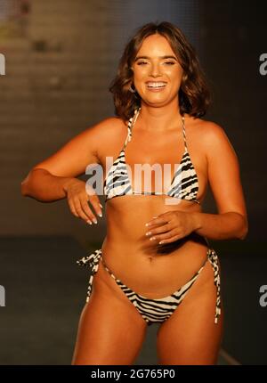 MIAMI, FLORIDA - JULY 10: Natalie Mariduena walks for 2021 Sports