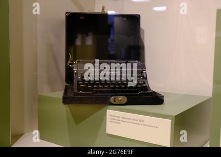 1940 Underwood Typewriter in Golden Colorado Museum Stock Photo