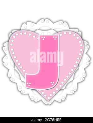 The Letter T, In The Alphabet Set Heartfull, Is Pink Outlined With