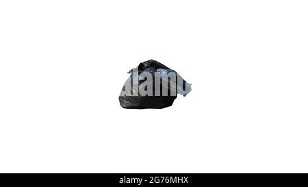 Black garbage bag isolated on white background Stock Photo