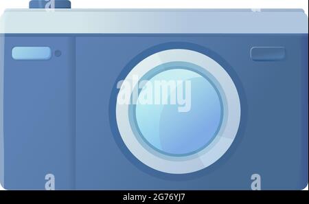 Retro camera. Photo equipment, shoot concept. Stock vector illustration isolated on white background in flat cartoon style Stock Vector