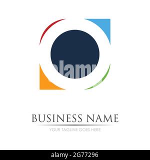 Letter O Business corporate abstract unity vector logo design template Letter O Logo Template vector icon design Stock Vector