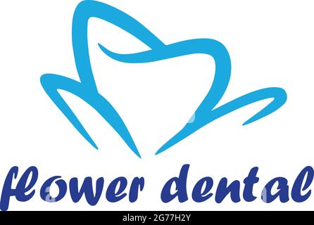 Flower Dental Logo Template Stock Vector