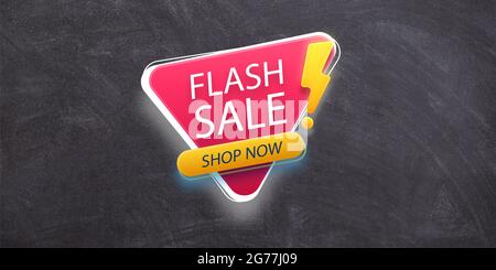 advertisement flash sale poster design Stock Photo