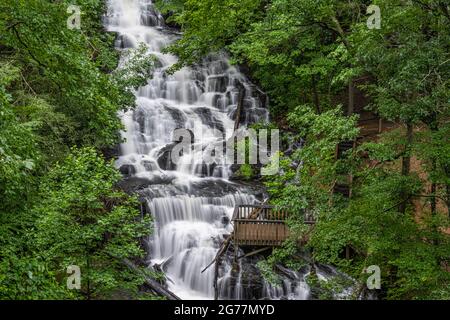Trahlyta Falls at Vogel State Park in Blairsville, Georgia. (USA Stock