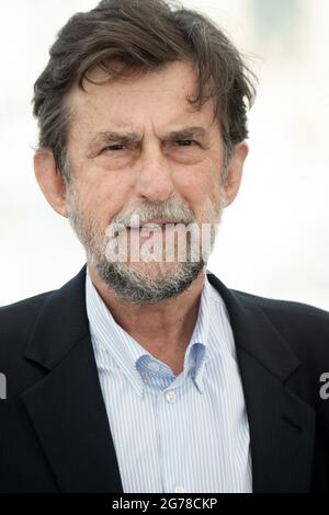 Cannes, France. 12th July, 2021. Director Nanni Moretti attends the Tre Piani (Three Floors) photocall during the 74th annual Cannes Film Festival on July 12, 2021 in Cannes, France. Photo by David Niviere/ABACAPRESS.COM Credit: Abaca Press/Alamy Live News Stock Photo