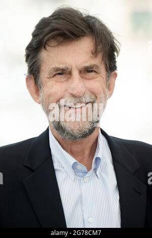 Cannes, France. 12th July, 2021. Director Nanni Moretti attends the Tre Piani (Three Floors) photocall during the 74th annual Cannes Film Festival on July 12, 2021 in Cannes, France. Photo by David Niviere/ABACAPRESS.COM Credit: Abaca Press/Alamy Live News Stock Photo