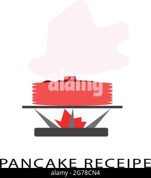 pancake logo vector Stock Vector