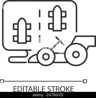racing simulator vehicle line icon vector illustration Stock Vector ...