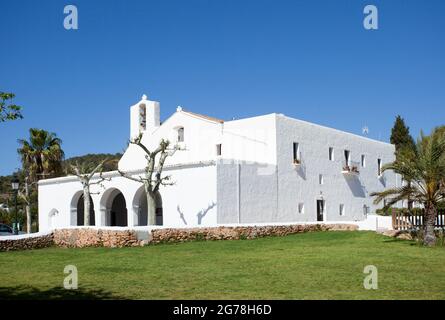 Village church, Sant Carles de Peralta, Ibiza Stock Photo
