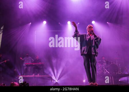 Coma Cose in concerto al Carroponte Milano 07-07-21 ph Oriana Spadaro Stock Photo