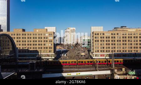 Beautiful city of Berlin from above - aerial view - urban photography Stock Photo