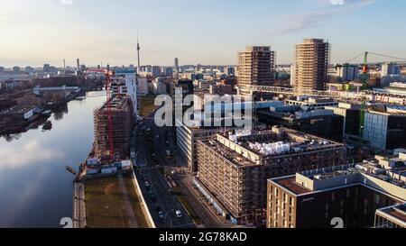 Beautiful city of Berlin from above - aerial view - urban photography Stock Photo