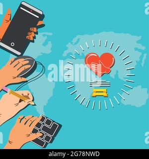 love celebration left handers Stock Vector