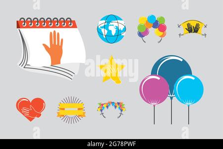 left handers day celebration Stock Vector