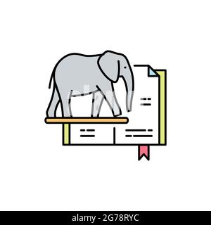 Zoology color line icon. Isolated vector element. Outline pictogram for web page, mobile app, promo Stock Vector