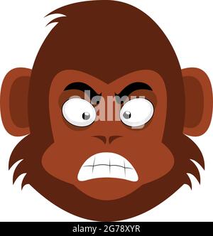 A cartoon ape with an angry expression Stock Vector Image & Art - Alamy
