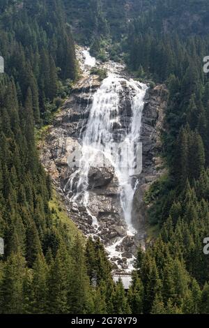 Europe, Austria, Tyrol, Stubai Alps, Grawa waterfall in the Stubai Valley Stock Photo