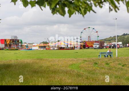 Smith s Travelling Fun Fair On Hythe Green Stock Photo Alamy