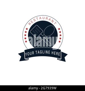 Restautant and hotel logo design. Stock Vector
