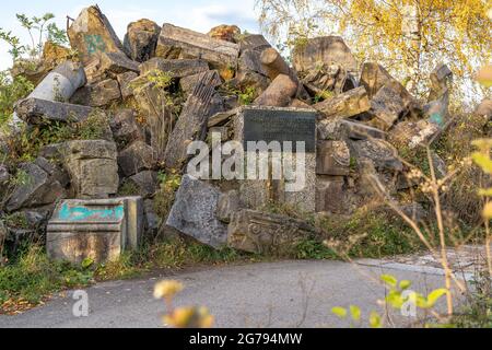 Europe, Germany, Southern Germany, Baden-Wuerttemberg, Stuttgart, Birkenkopf, World War II rubble on the Birkenkopf in Stuttgart Stock Photo