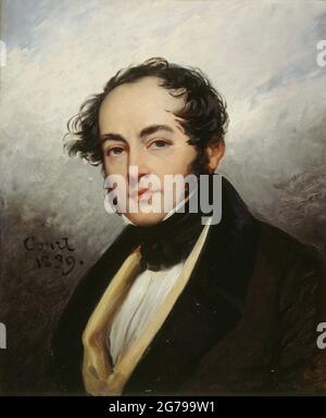 Portrait of Paul de Kock (1793-1871). Museum: Musée Carnavalet, Paris. Author: JOSEPH-DESIRE COURT. Stock Photo