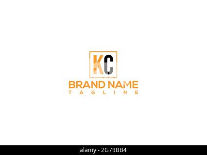 KC letter logo design. KC minimalist logo . Stock Vector