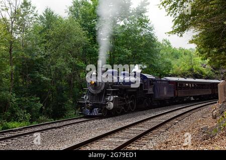 Reading Blue Mountain and Northern Railroad 425  is a 4-6-2 light 'Pacific' type steam locomotive originally built in 1928 by the Baldwin Locomotive W Stock Photo