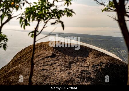 maringaia restinga seen from the top of the telegraph stone in guaratiba bar in rio de janeiro, brazil Stock Photo