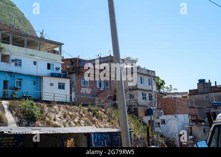 Inside the Favela Vidigal in Rio de Janeiro Stock Photo