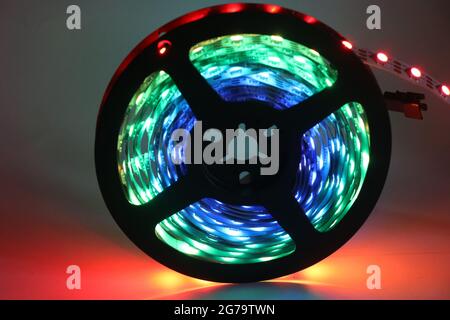 RGB light strip for festivals and house decorations Stock Photo