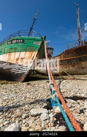 Shipwrecks in the port of Camaret, Presqu-Ã®le de Crozon, France, Brittany, Finistère department