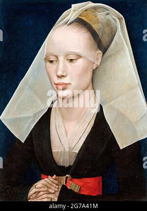 Portrait of a Lady by Rogier van der Weyden (c.1399-1464), oil on panel, c. 1460 Stock Photo