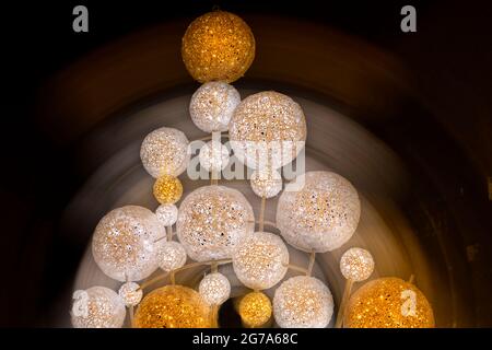 Germany, Baden-Wuerttemberg, Karlsruhe, the Lidellplatz in Christmas splendor. Stock Photo