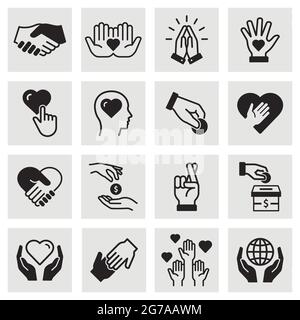 Vaccine icons, such as syringe, coronavirus, covid 19 and more. Vector illustration. Stock Vector
