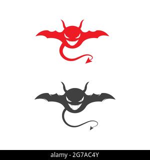 Devil horn Vector icon design illustration Template Stock Vector
