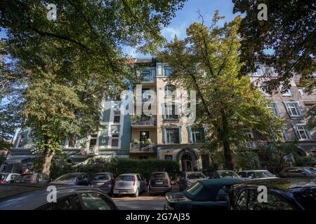 Street scene in Eppendorf, Hamburg quarter Stock Photo